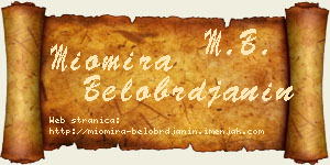 Miomira Belobrđanin vizit kartica